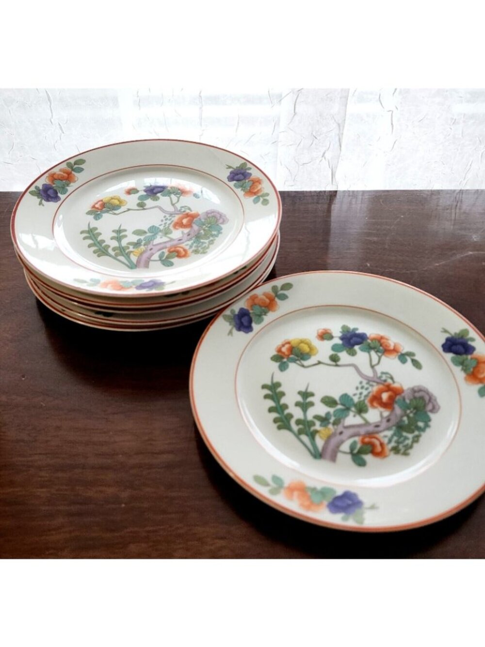 6 Rosenthal Indian Tree Bread Plates Antique 1923 Selb Bavaria vintage Floral Sa - Picture 2 of 14